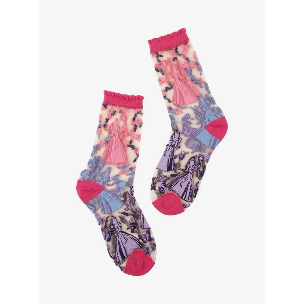 Wicked Glinda Sheer Crew Sock US W 5.5-10 Brand New From Sock Candy NEW